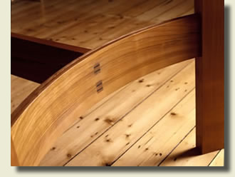 Bespoke Furniture: stretcher detail of Cherry dining table